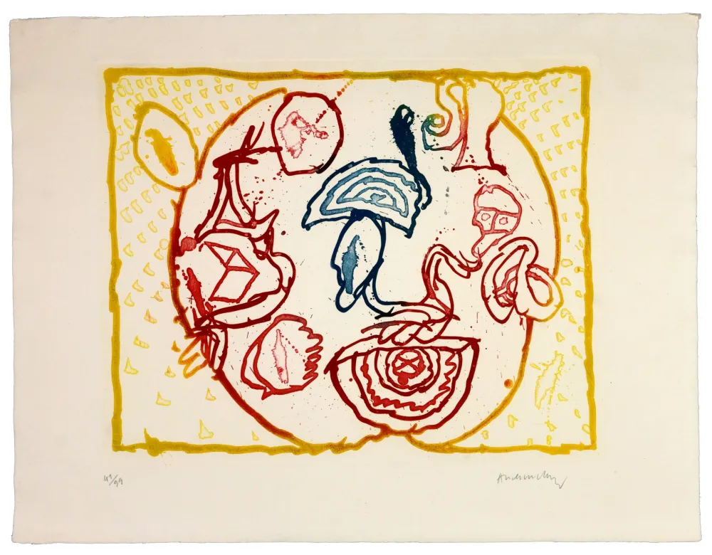 Acquaforte Alechinsky - Astres et désastres VII