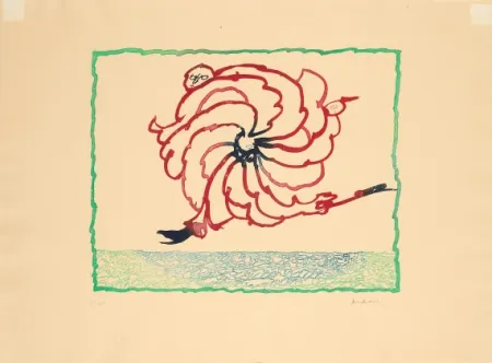 Incisione Alechinsky - Astrologue en fuite