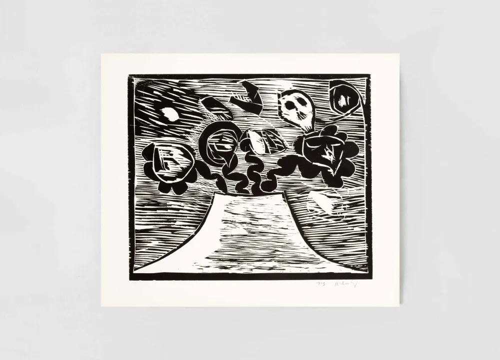 Incisione Su Legno Alechinsky - Au fil du bois III