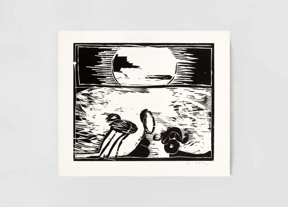 Incisione Su Legno Alechinsky - Au fil du bois VI