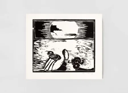 Incisione Su Legno Alechinsky - Au fil du bois VI