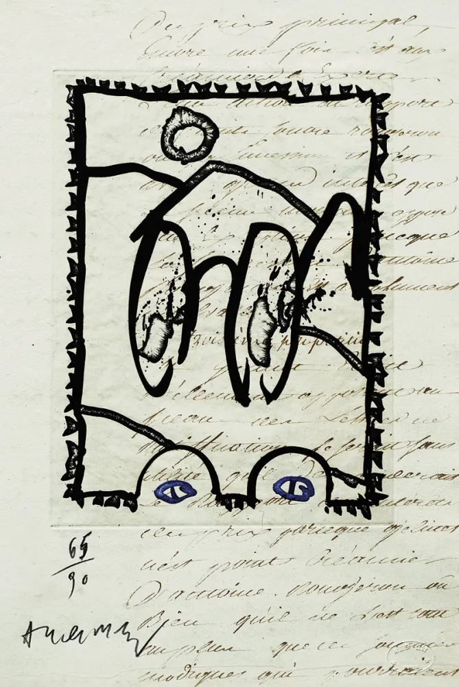 Acquaforte Alechinsky - Aux petits soins