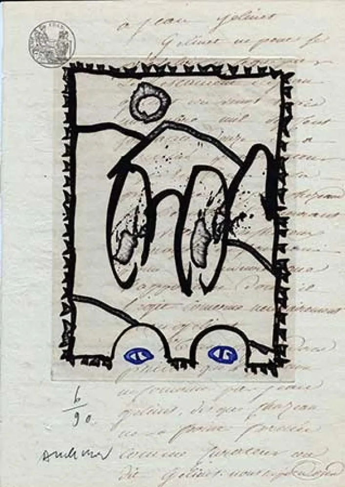 Incisione Alechinsky - Aux petits soins