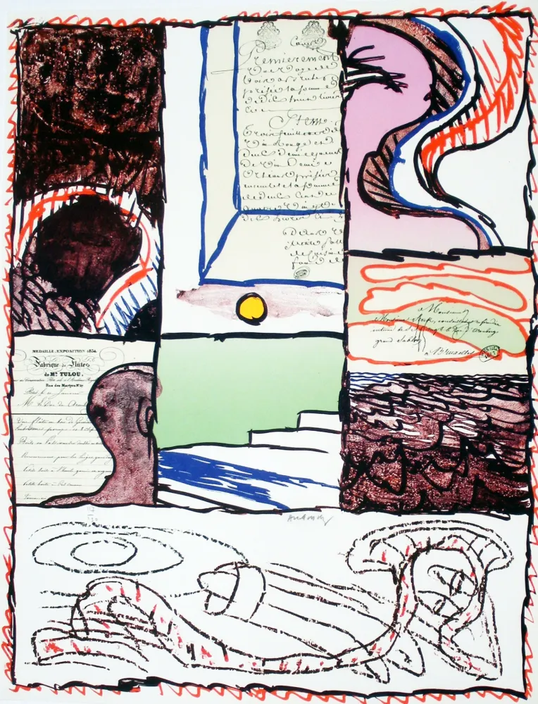 Litografia Alechinsky - Avant 1981 