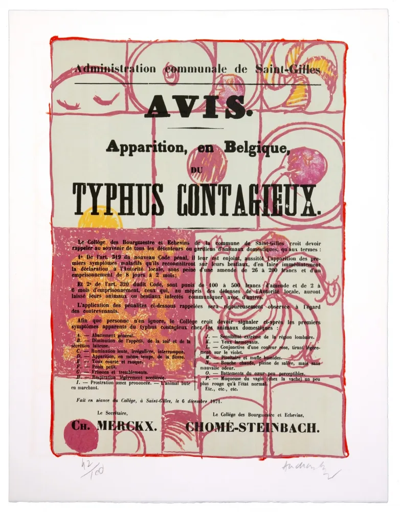 Litografia Alechinsky - Avis