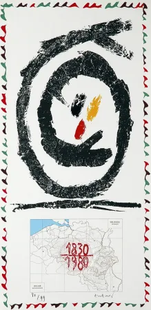 Litografia Alechinsky - Belgique physique