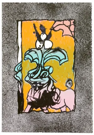 Litografia Alechinsky - Boeuf gros sel