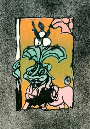 Litografia Alechinsky - Boeuf gros sel