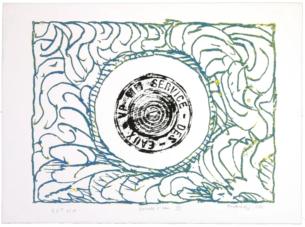 Litografia Alechinsky - Bouche d'eau III