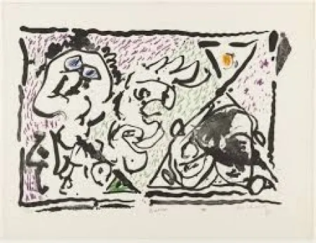 Litografia Alechinsky - Buvard, 1964