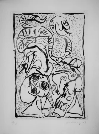 Acquaforte Alechinsky - Ca serpente