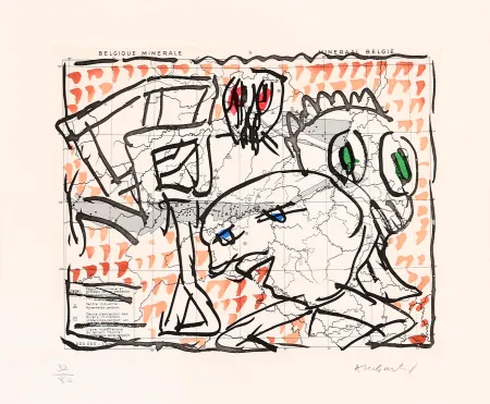 Acquaforte Alechinsky - Cartes muettes 01