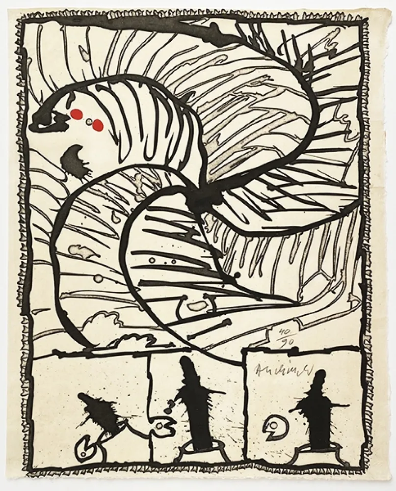 Incisione Alechinsky - Centrifuge