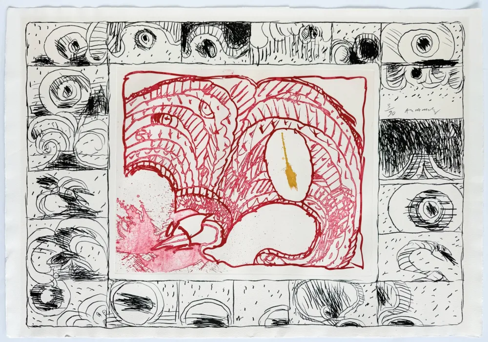 Acquaforte Alechinsky - Chapeau fort