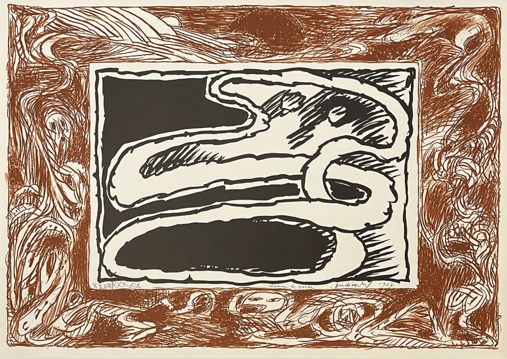 Litografia Alechinsky - Chemin de ronde