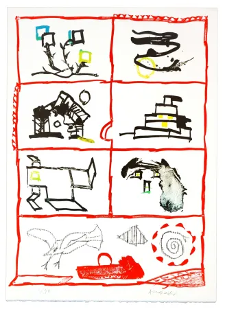 Litografia Alechinsky - Cherbourg