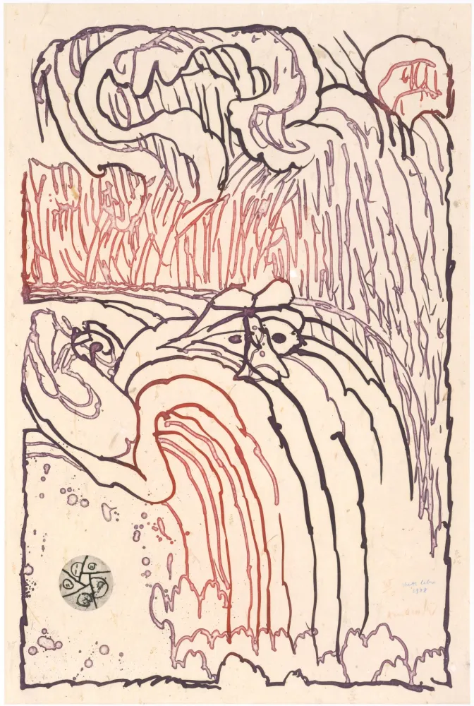 Acquaforte Alechinsky - Chute Libre