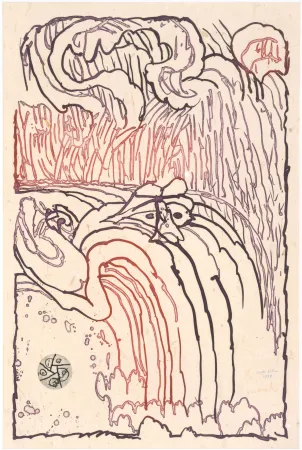 Acquaforte Alechinsky - Chute Libre