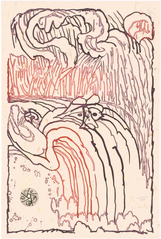 Acquaforte Alechinsky - Chute Libre