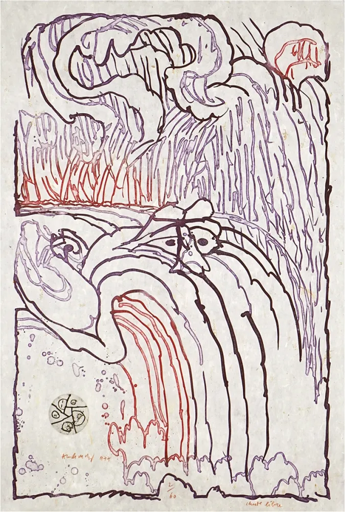 Acquaforte Alechinsky - Chute libre