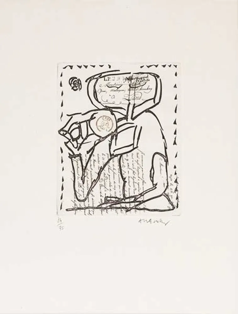 Incisione Alechinsky - Composition