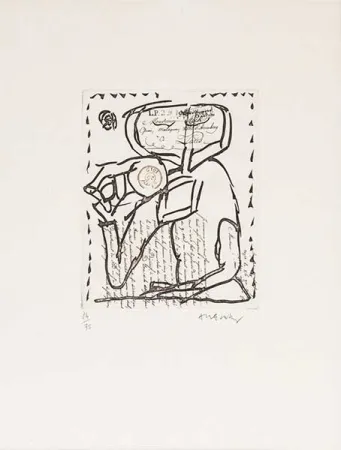 Incisione Alechinsky - Composition