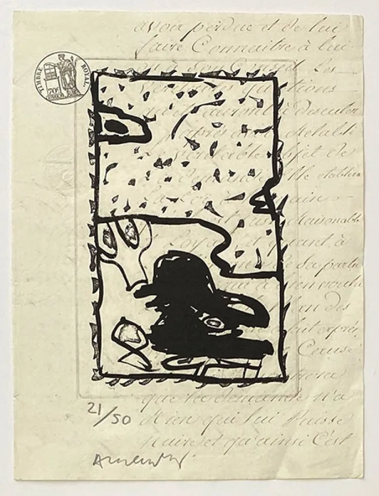 Incisione Alechinsky - Composition