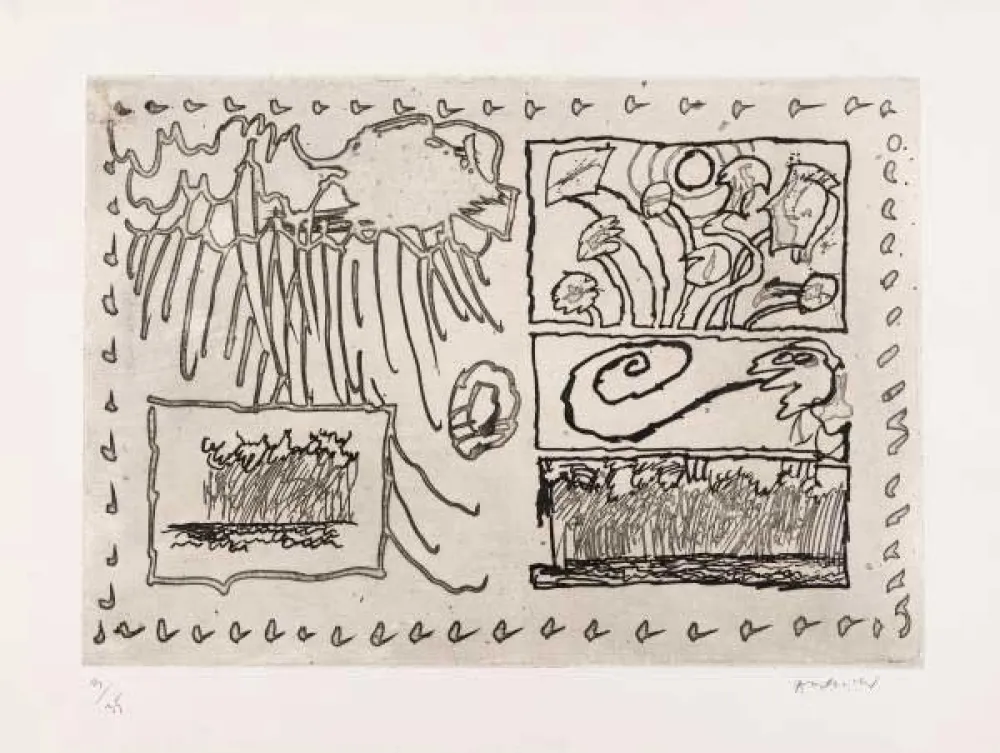 Incisione Alechinsky - Composition