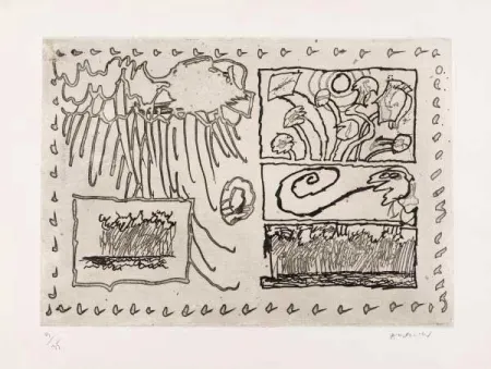 Incisione Alechinsky - Composition