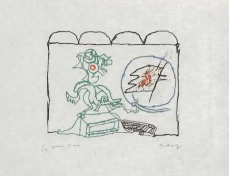 Incisione Alechinsky - Composition