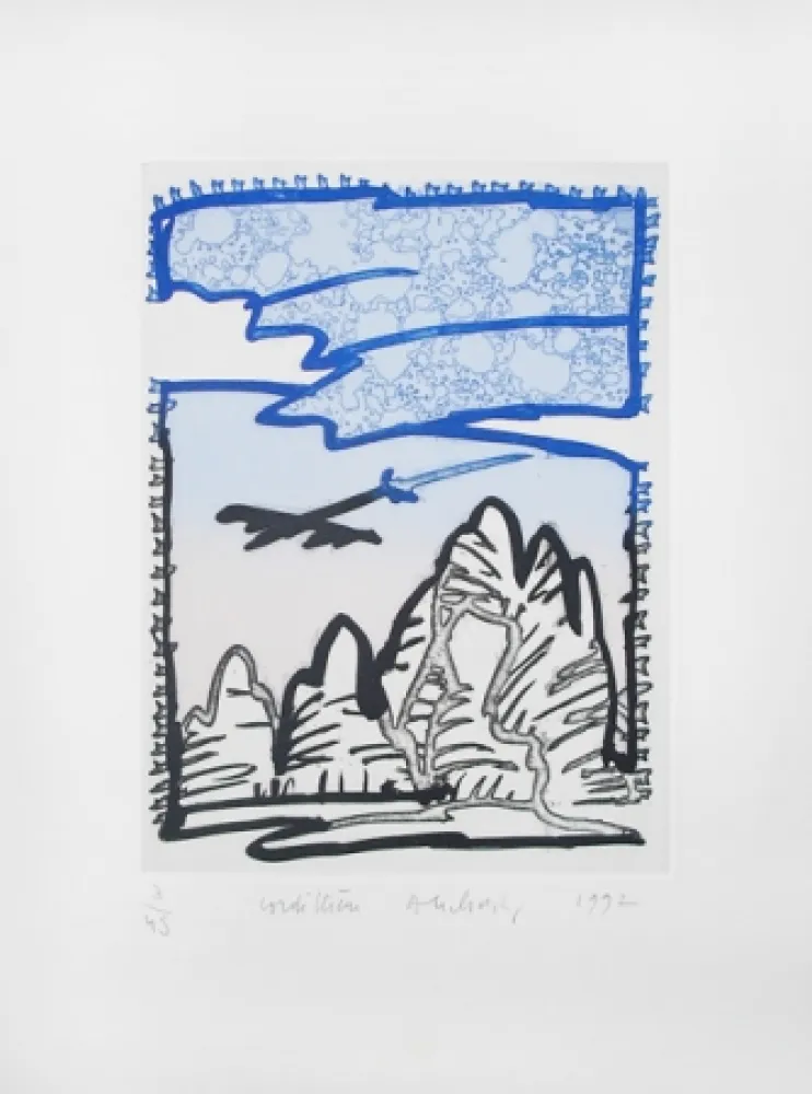 Incisione Alechinsky - Cordillière