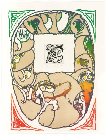 Litografia Alechinsky - Coup de pattes