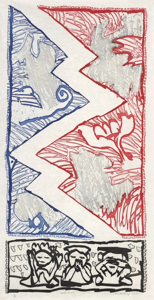 Incisione Alechinsky - Court circuit