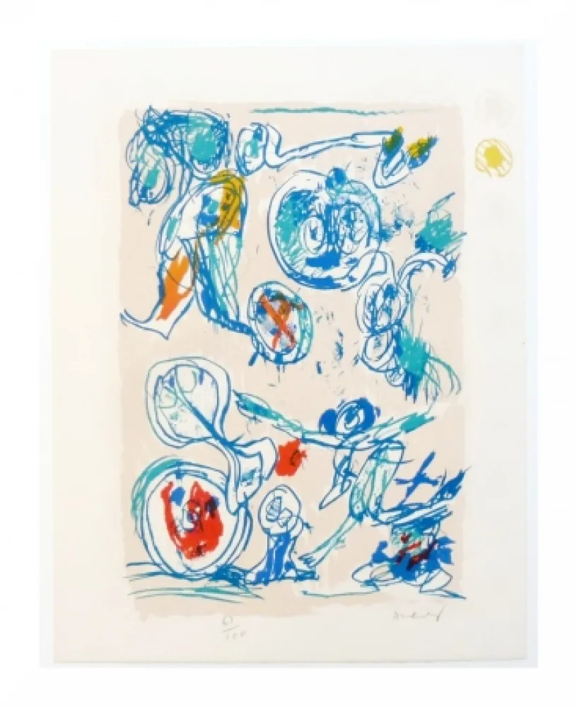 Litografia Alechinsky - Crayon sur coquille - Ordre dispersé