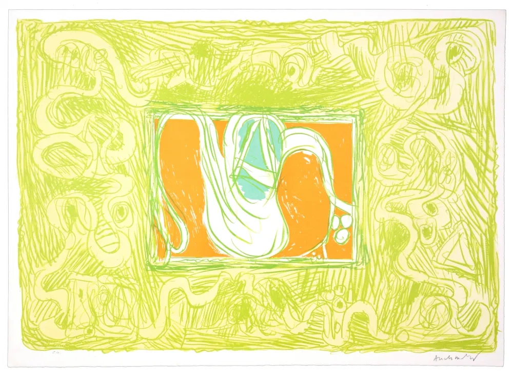 Litografia Alechinsky - Crevette et salade