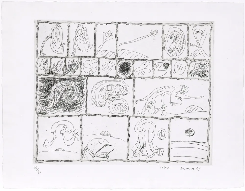 Acquaforte Alechinsky - Cuivre barré déjà