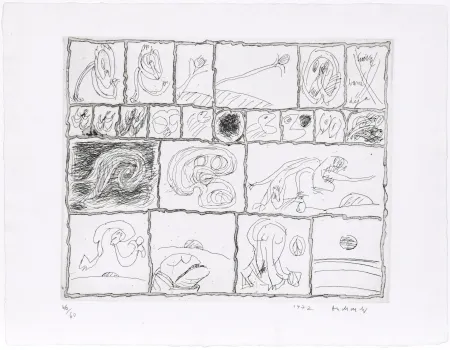 Acquaforte Alechinsky - Cuivre barré déjà