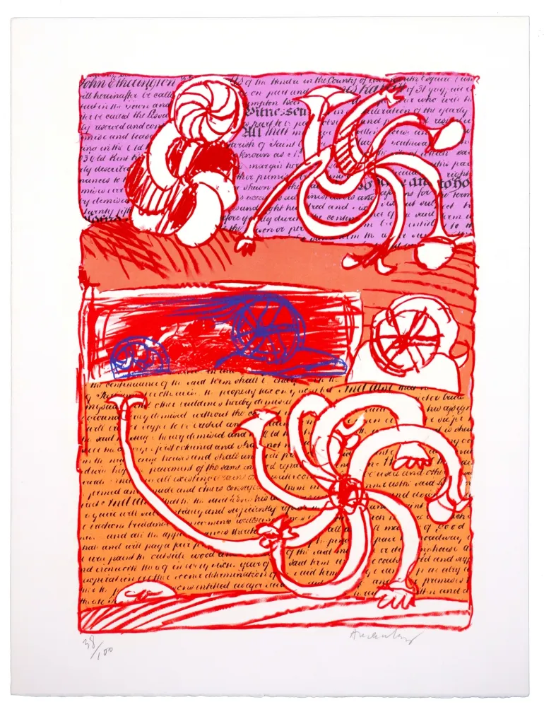 Litografia Alechinsky - Cursive