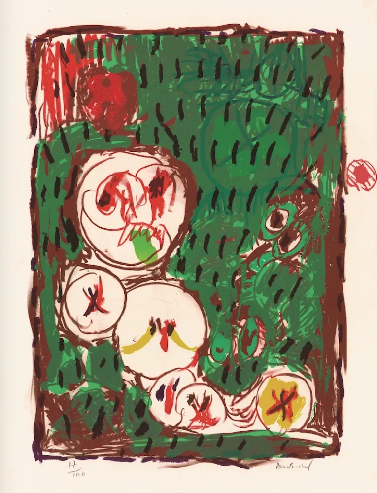 Litografia Alechinsky - Dans le même panier