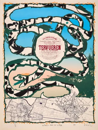 Litografia Alechinsky - Dotremont dans son village