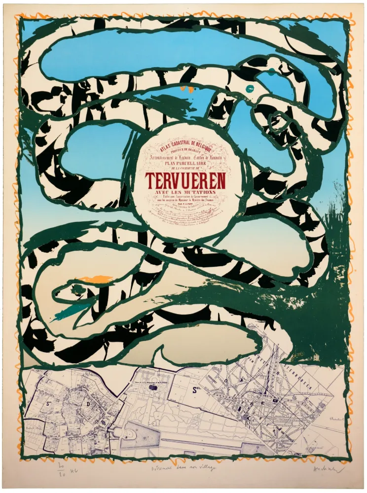 Litografia Alechinsky - Dotremont dans son village