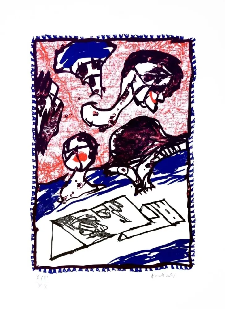 Litografia Alechinsky - En Pente douce