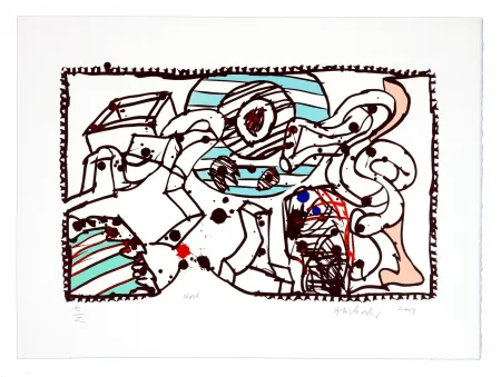 Litografia Alechinsky - En route (Nord)