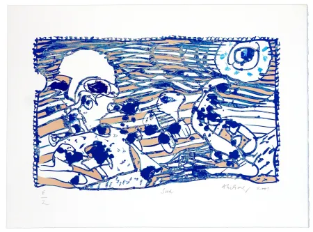 Litografia Alechinsky - En route (Sud)