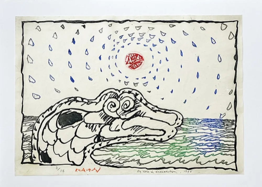 Incisione Alechinsky - En voie de disparition