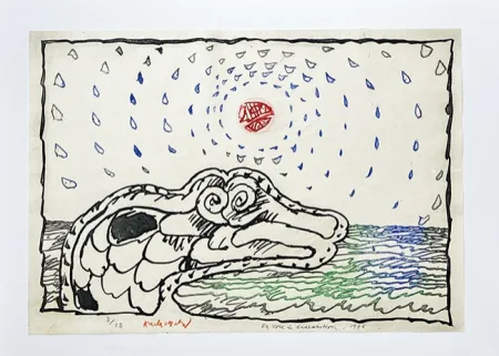 Incisione Alechinsky - En voie de disparition