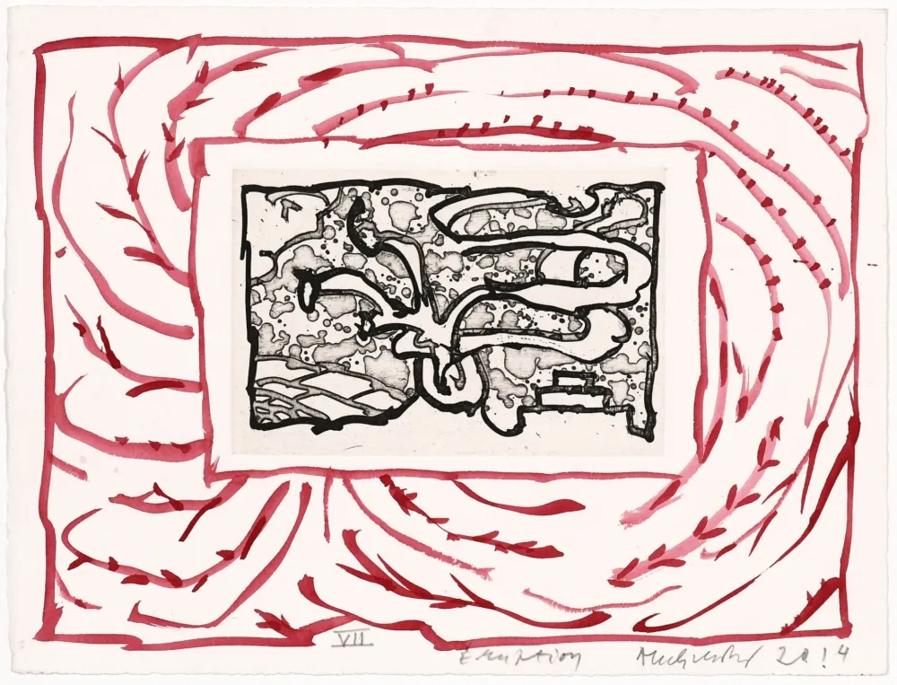 Incisione Alechinsky - Éruption