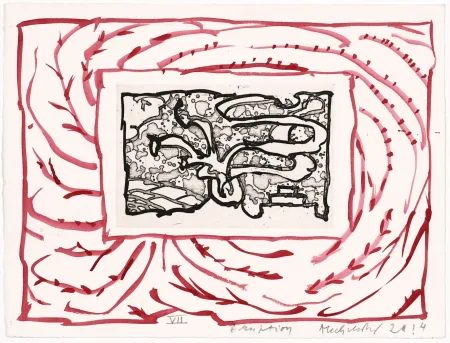 Incisione Alechinsky - Éruption