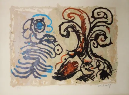 Litografia Alechinsky - Feuillage