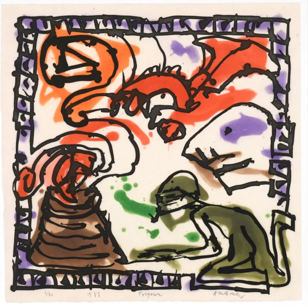 Acquaforte E Acquatinta Alechinsky - Forgeron